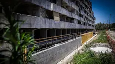 Crollo Scampia, il giorno dopo. Napoli 23 luglio 2024. ANSA/CESARE ABBATE