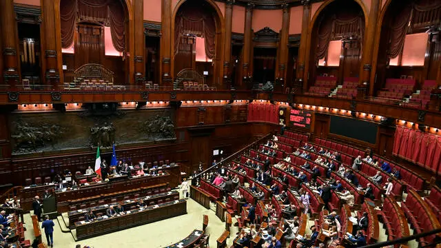 Il risultato del voto finale sul ddl infrastrutture alla Camera dei Deputati, Roma, 30 luglio 2024. ANSA/RICCARDO ANTIMIANI