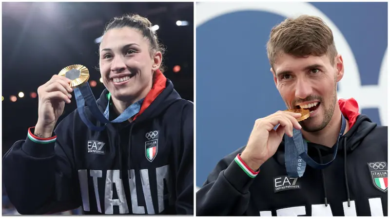 Bellandi e De Gennaro con la medaglia d'oro - © www.giornaledibrescia.it
