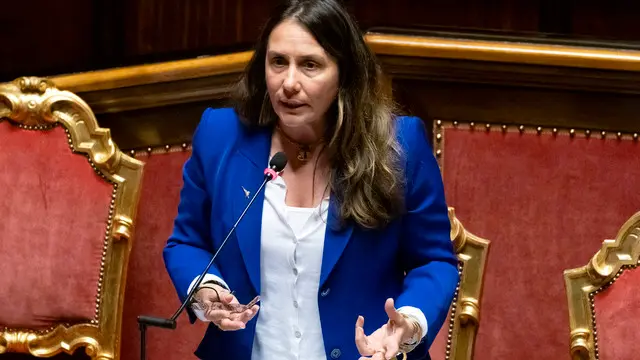 Il ministro per la disabilità Alessandra Locatelli, al senato della repubblica in occasione del question time. Roma, 4 luglio 2024 ANSA/MASSIMO PERCOSSI