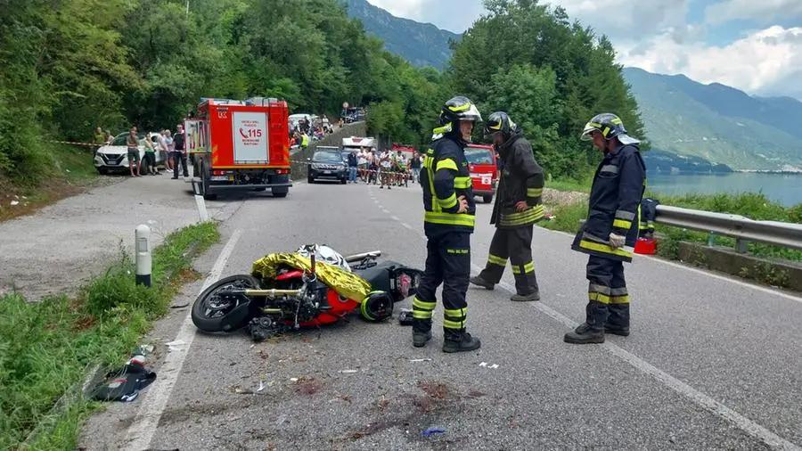 La moto dell'incidente mortale ad Anfo