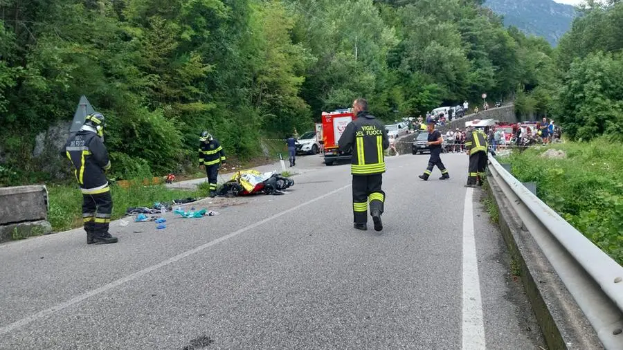 La moto dell'incidente mortale ad Anfo