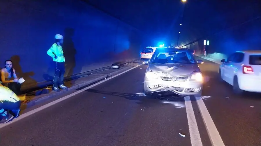 I mezzi coinvolti nell'incidente a Vobarno