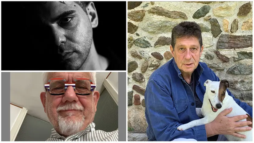 Dall'alto: Sergio Bertolino, Ennio Cavalli (sotto), Stefano Dal Bianco (a destra)