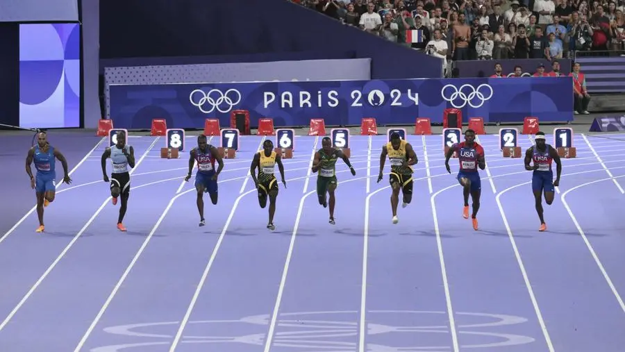 La finale dei 100 metri alle Olimpiadi di Parigi 2024