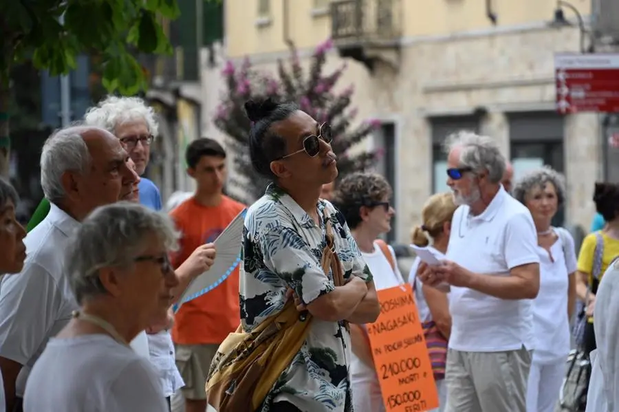 Il corteo pacifista contro le bombe nucleari