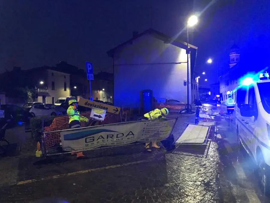 La Protezione civile al lavoro a Carpenedolo per il maltempo