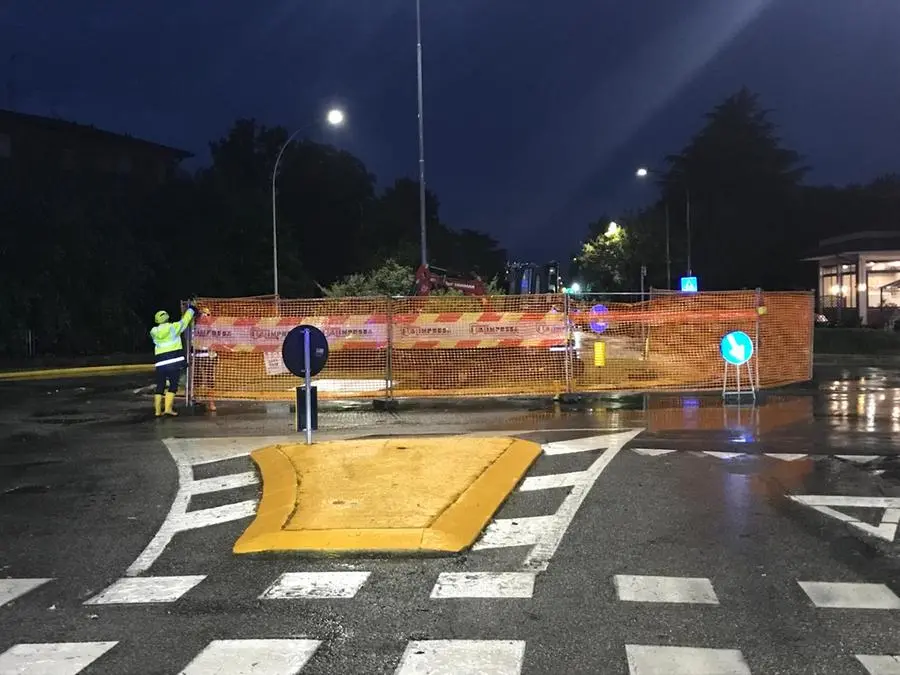 La Protezione civile al lavoro a Carpenedolo per il maltempo