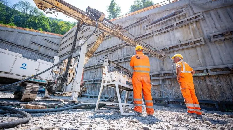 Lavori in località Termine, tra Sarezzo e Lumezzane - Foto © www.giornaledibrescia.it