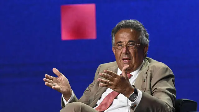 Roberto Sergio Amministratore Delegato della Rai nel Centro di produzione di Napoli per la presentazione dell ' "Offerta Rai 2024 / 2025" , 18 luglio 2024 ANSA / CIRO FUSCO