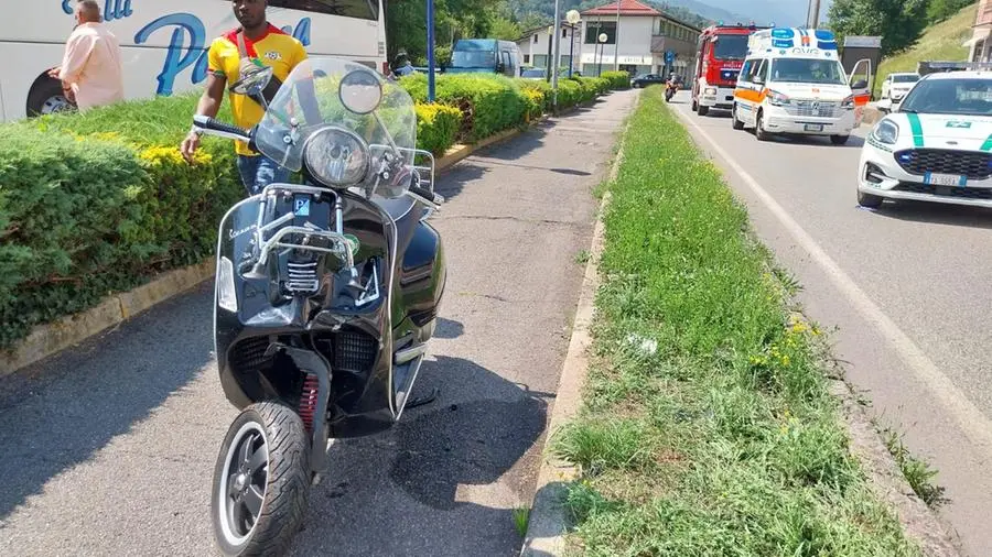 L'incidente a Vobarno, in via Rinaldini