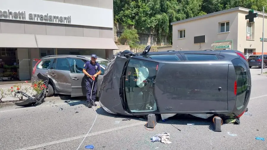 L'incidente a Vobarno, in via Rinaldini