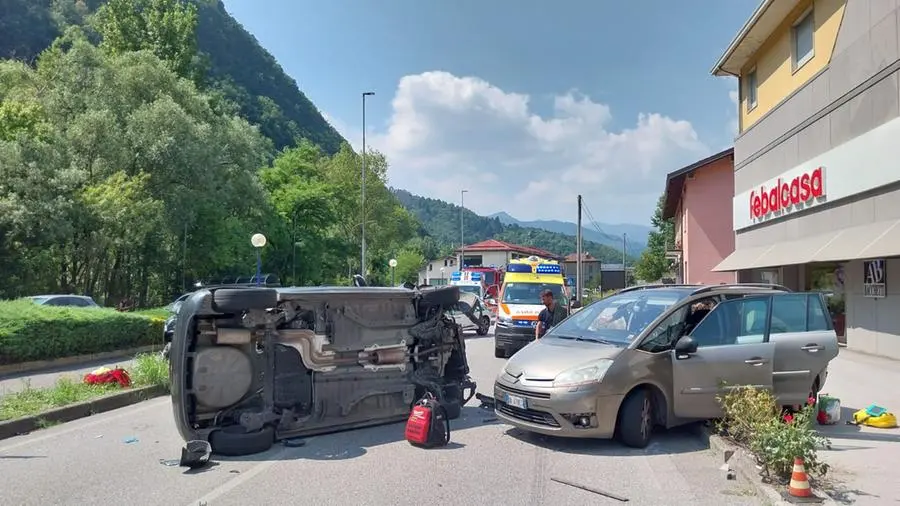 L'incidente a Vobarno, in via Rinaldini