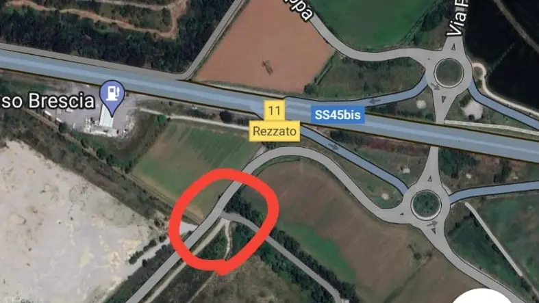 L'area del polo logistico al centro della contesa tra Brescia e Rezzato - © www.giornaledibrescia.it