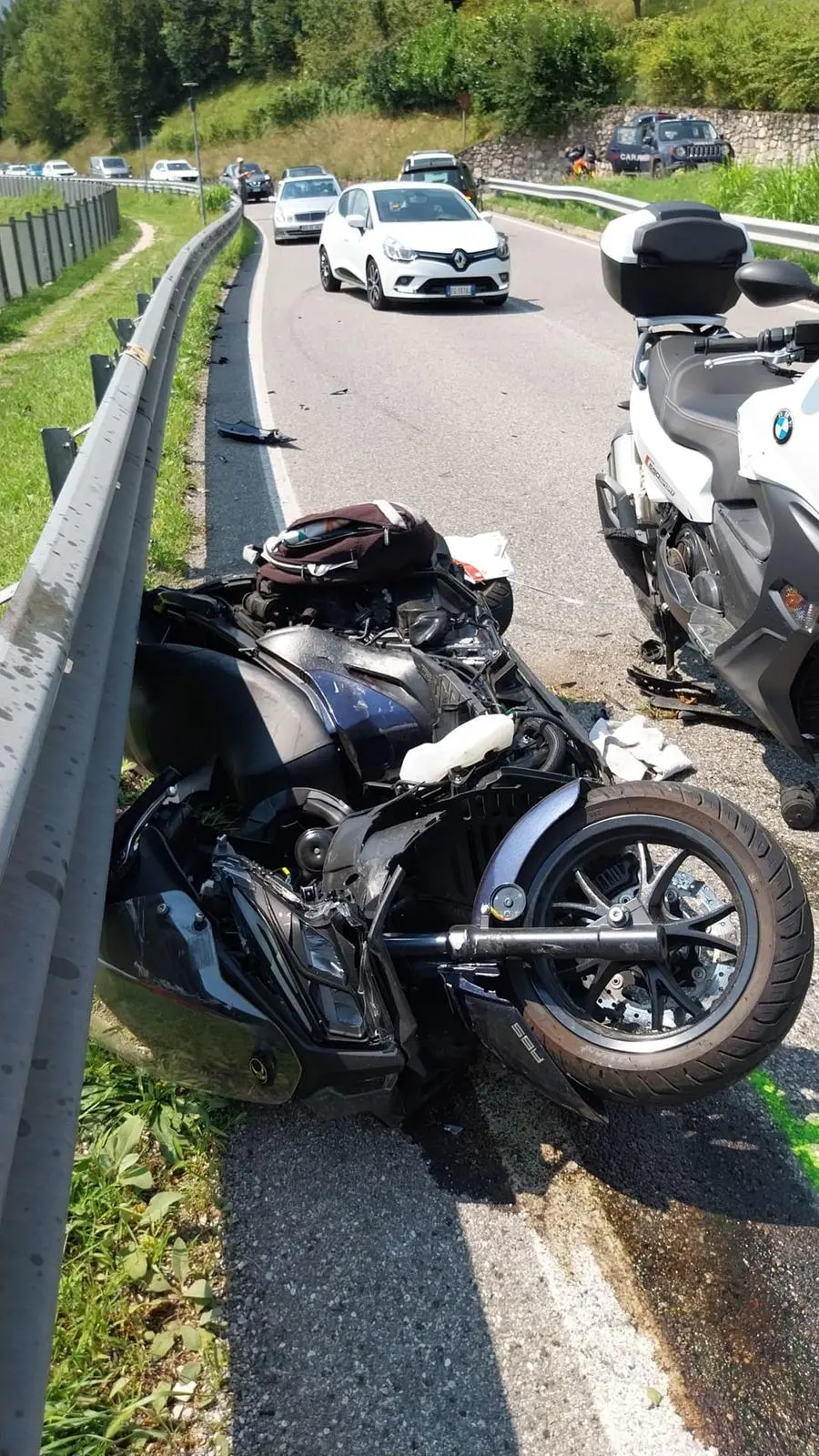 Scooterista travolto da un'auto sulla 237 del Caffaro