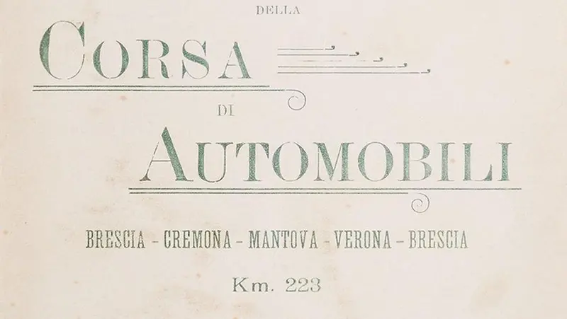 La locandina della prima corsa organizzata dai bresciani - Collezione privata