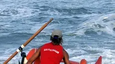 TORRE DEL LAGO (LU) 04 LUGLIO 2002 UN BAGNINO ENTRA IN MARE PER UN SOCCORSO