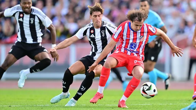 Uno scatto dall'amichevole Atletico Madrid-Juventus - Foto Ansa © www.giornaledibrescia.it