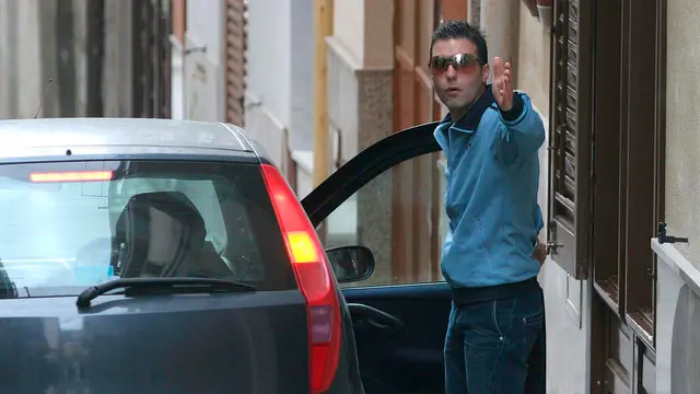 2008.02.29 - PALERMO (PA) - CRO - MAFIA, SCARCERATO GIUSEPPE SALVATORE RIINA, FIGLIO DEL BOSS TOTO' Giuseppe Salvatore (Salvuccio) Riina a casa sua a Corleone. ANSA/ LANNINO & NACCARI.