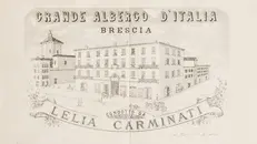 Carta intestata del bresciano Grande Albergo Italia, 1882, Brescia, collezione privata