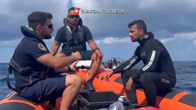 FRAME DA VIDEO - Naufragio a Porticello: Integrazione contributi ricerche subacquee Guardia Costiera