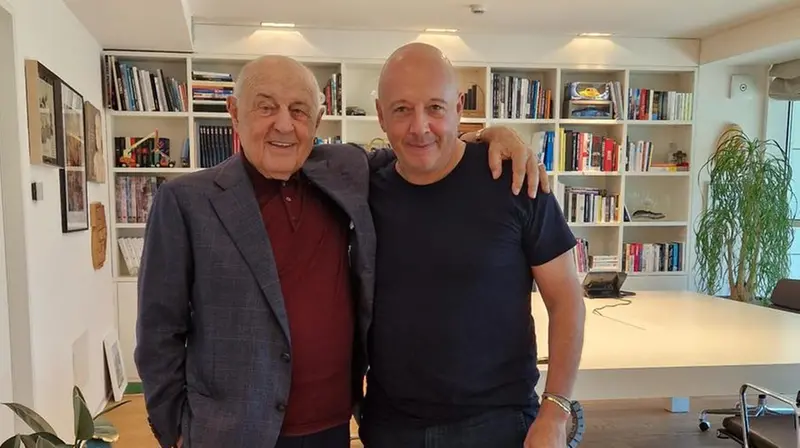 Da sinistra Eleuterio Arcese (91 anni) con Mauro Ferrari