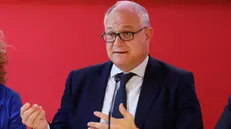 Mayor of Rome Roberto Gualtieri during the press conference on the archaeological findings within the construction site for the Jubilee 2025 in Piazza Pia, Castel Sant'Angelo, Rome 14 June 2024. ANSA/FABIO FRUSTACI