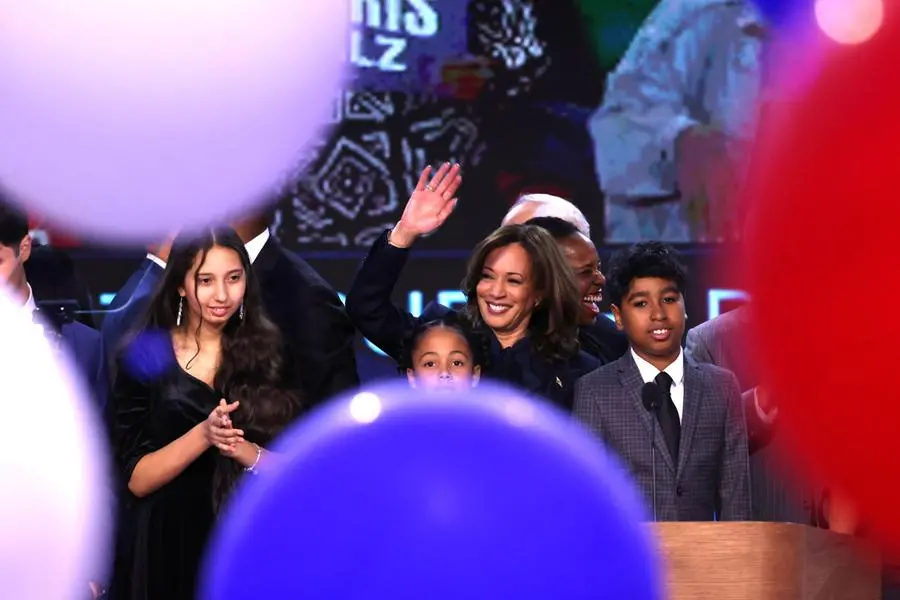 Kamala Harris alla convention del Partito democratico a Chicago