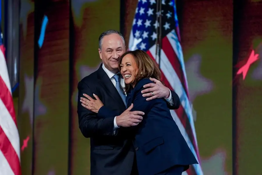 Kamala Harris alla convention del Partito democratico a Chicago