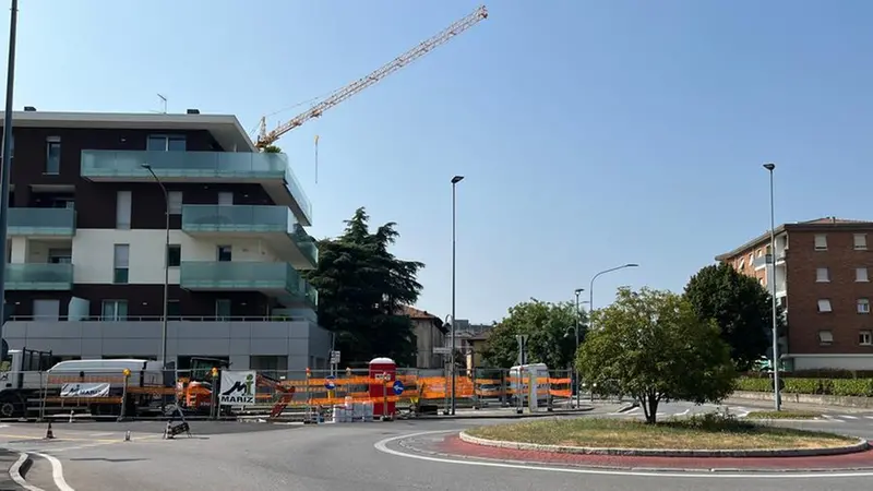 In via Balestrieri la chiusura del cantiere è prevista il 19 settembre © www.giornaledibrescia.it