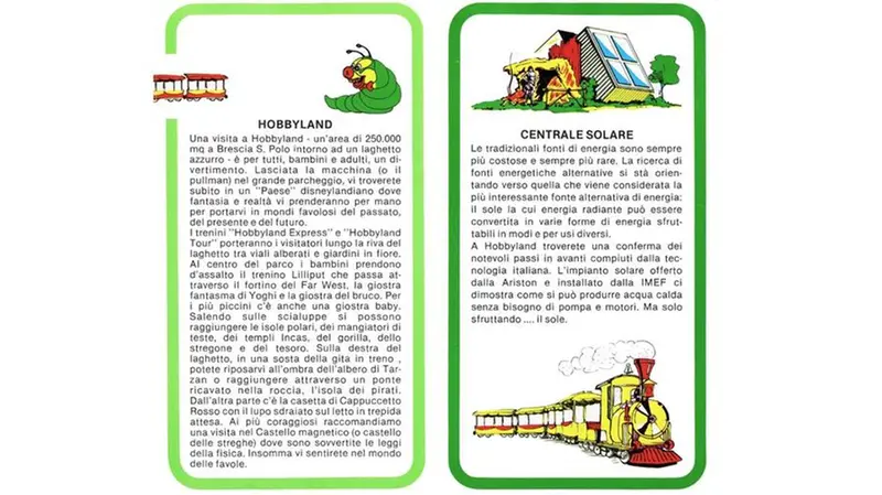 La brochure di Hobbyland che illustrava il parco e la centrale solare - © Collezione Marco Bressan
