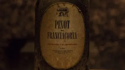 L'etichetta del primo «Pinot di Franciacorta»