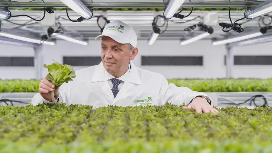 Giuseppe Battagliola guida Kilometro Verde, dove si coltiva l'insalata senza la terra