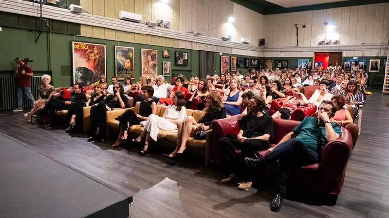 Maria Chiara Arrighini in sala alla proiezione del film a Venezia - Foto di Moris Puccio e Giulia Barini © www.giornatedegliautori.com