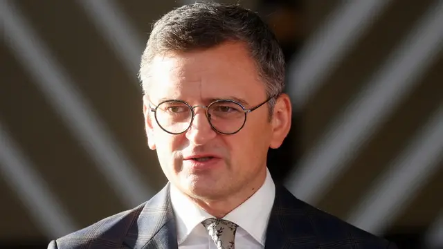 epa11570622 Ukrainian Foreign Minister Dmytro Kuleba speaks to the media ahead of an informal meeting of European Foreign Affairs Ministers in Brussels, Belgium, 29 August The informal council usually takes place in the country chairing the rotating presidency of the EU. But following tensions between Prime Minister of Hungary Viktor Orban and the EU, the EU's informal foreign and defense ministerial meetings on 29-30 August, respectively, will take place in Brussels instead of Budapest. EU Foreign Ministers will discuss Russia’s aggression against Ukraine and on global outreach, the state of play of EU-Turkey relations and regional and global issues of shared interest, and the situation in the Middle East on the background of the latest escalation of tensions in the region. EPA/OLIVIER HOSLET