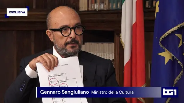 FRAME TG1 - Sangiuliano al TG1: "Con Boccia una relazione, ma non sono ricattabile"