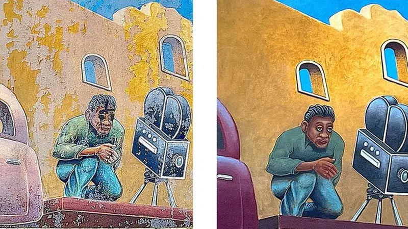 Un murale restaurato da Haskins