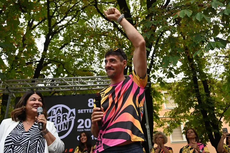 La Zebra Run a Brescia con Ambra Angiolini e Giovanni De Gennaro