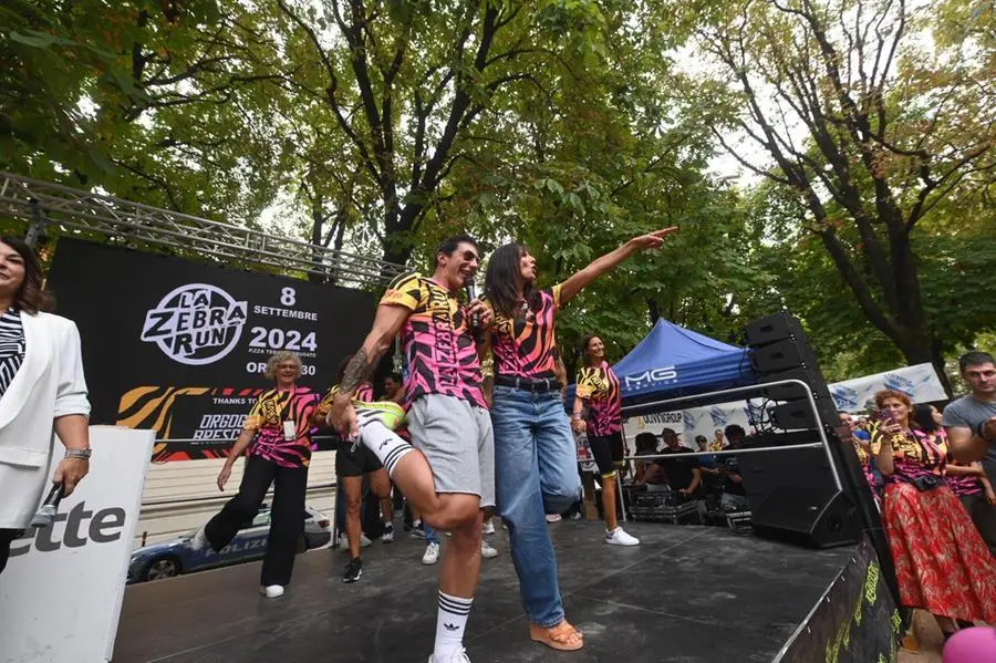 La Zebra Run a Brescia con Ambra Angiolini e Giovanni De Gennaro