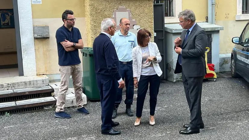 Maurizio Casasco e Adriano Paroli in visita a Canton Mombello