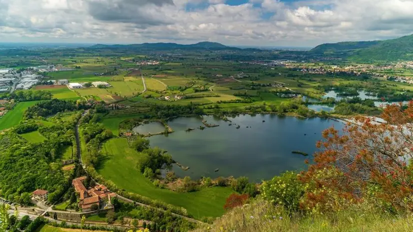 Una veduta delle Torbiere dall'alto