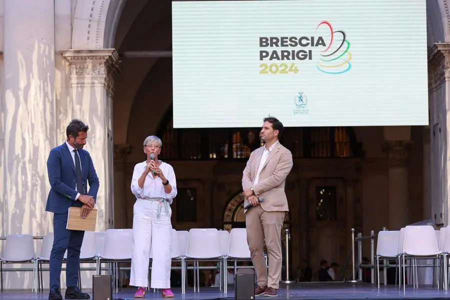 La festa in piazza Loggia per i campioni di Parigi 2024