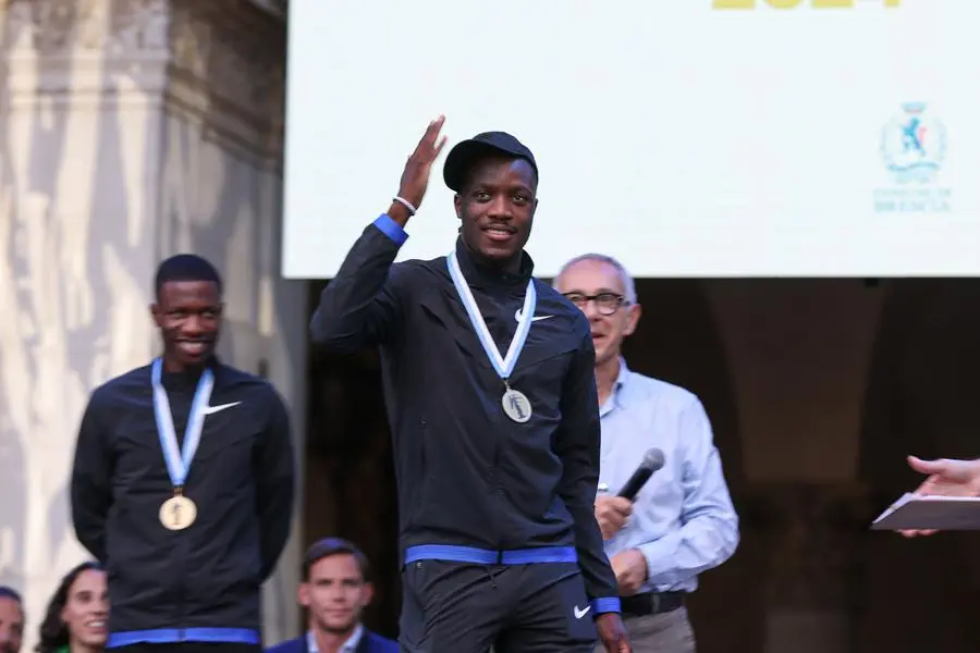 La festa in piazza Loggia per i campioni di Parigi 2024