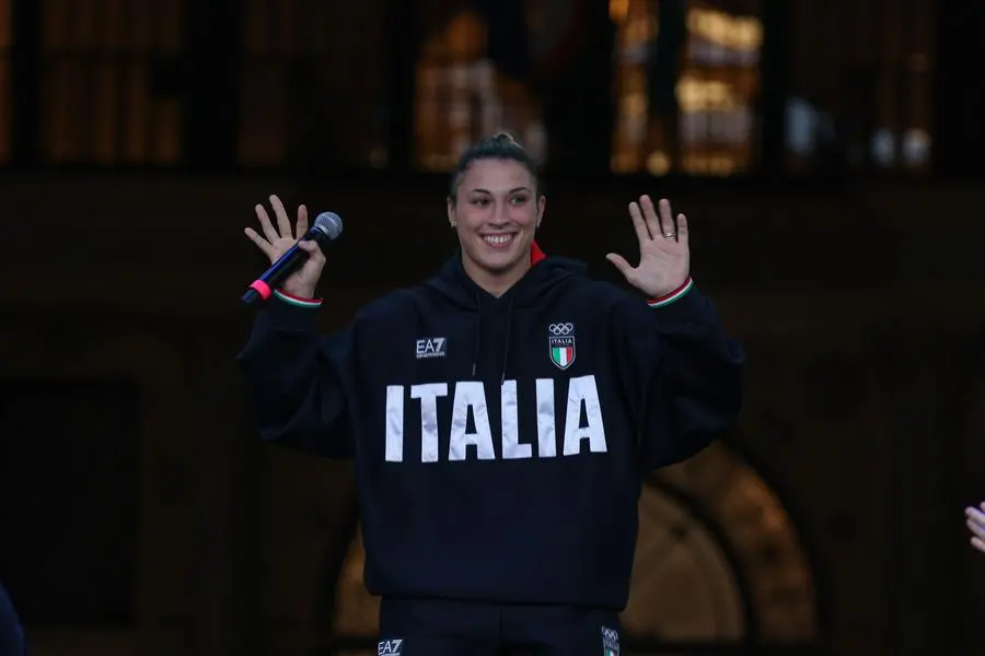 La festa in piazza Loggia per i campioni di Parigi 2024