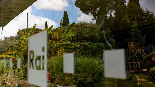 Il cavallo di Francesco Messina alla sede RAI di viale Mazzini, Roma 23 aprile 2024. ANSA/FABIO FRUSTACI