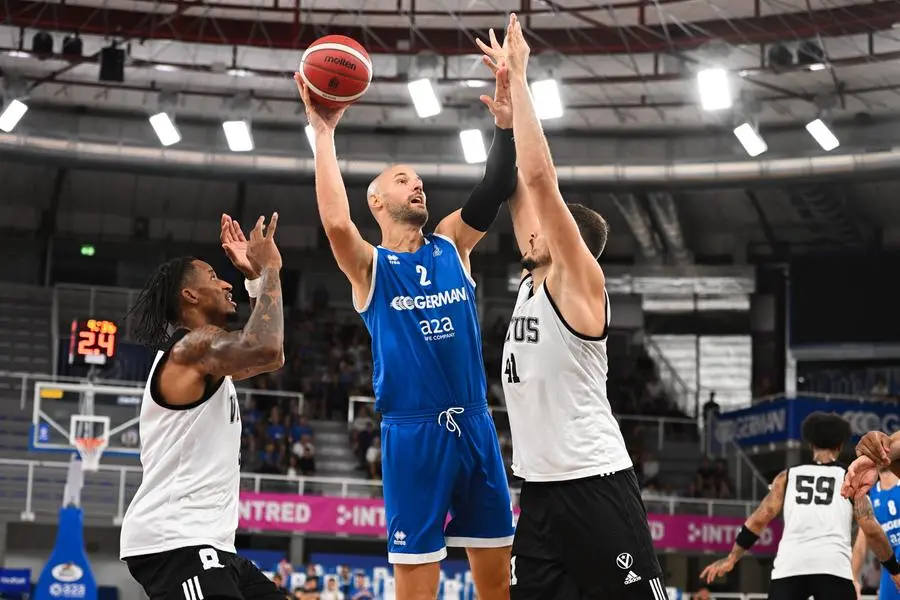 SPORT BASKET BRESCIA Trofeo Ferrari Germani Pallacanestro Brescia Segafredo Virtus Bologna NELLA FOTO Miro Bilan 11-09-2024 Checchi@newreporter