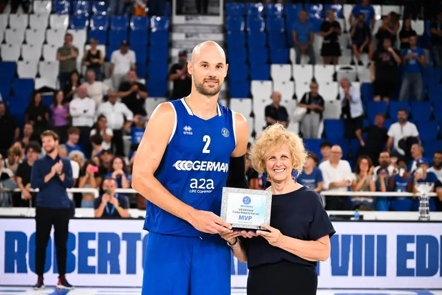 SPORT BASKET BRESCIA Trofeo Ferrari Germani Pallacanestro Brescia Segafredo Virtus Bologna NELLA FOTO Mvp Miro Bilan 11-09-2024 Checchi@newreporter