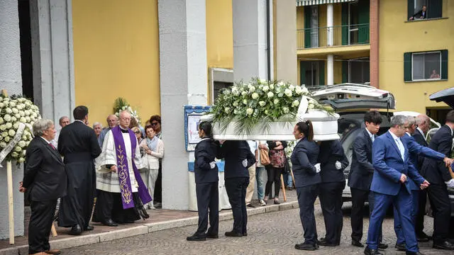 Funerali di Fabio Chiarioni, Daniela Albano e Lorenzo a Paderno Dugnano, 12 Settembre 2024 ANSA/MATTEO CORNER