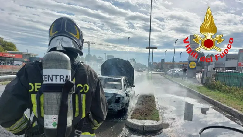 L'intervento dei vigili del fuoco a Rezzato