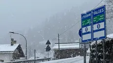 La copiosa nevicata che ha colpito Falcade, sulle Dolomiti bellunesi, 10 marzo 2024. ANSA/DIEGO COSTA